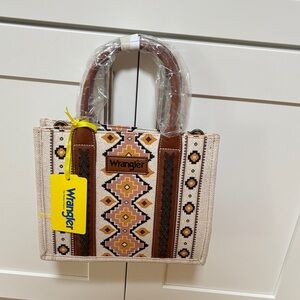 Wrangler Women's Brown and Cream Patterned Tote